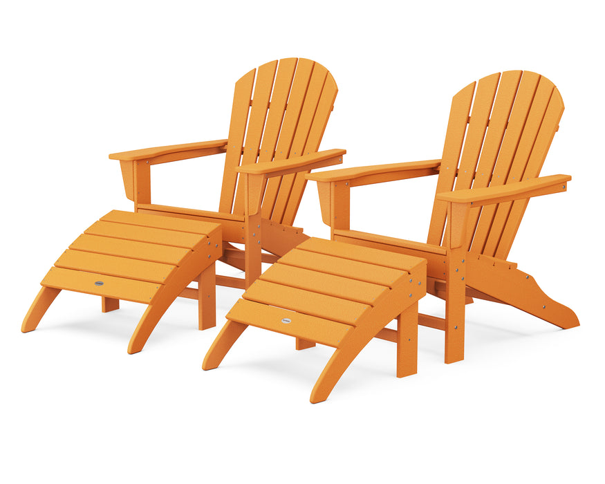 POLYWOOD South Beach 4-Piece Adirondack Set in Tangerine