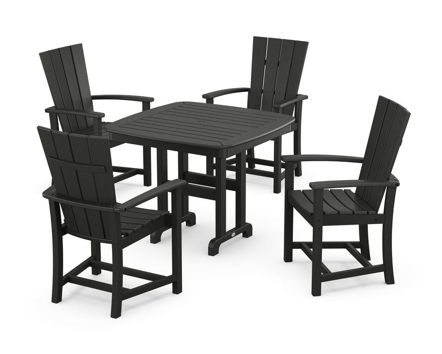 POLYWOOD Quattro 5-Piece Dining Set in Black image