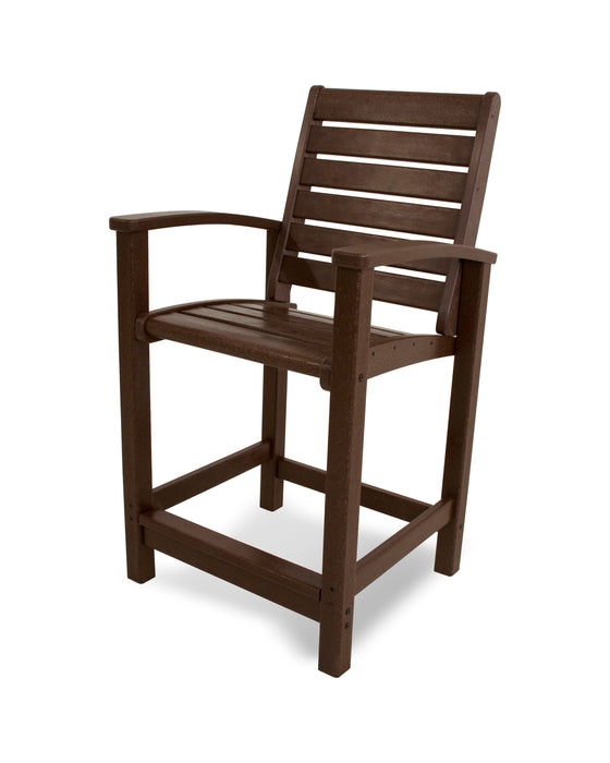 POLYWOOD Signature Counter Chair in Mahogany