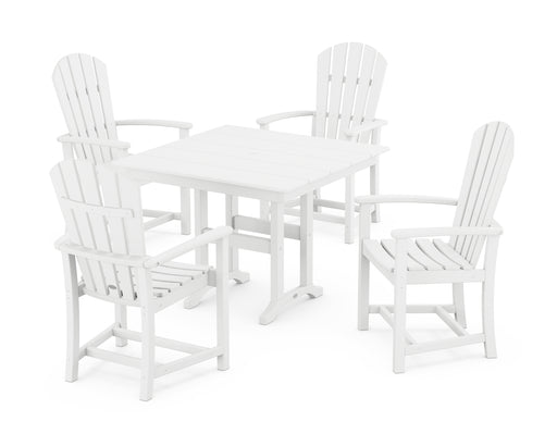 POLYWOOD Palm Coast 5-Piece Farmhouse Dining Set in White image