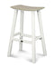 POLYWOOD Contempo 30" Saddle Bar Stool in White / Sand image