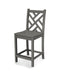 POLYWOOD Chippendale Counter Side Chair in Slate Grey image