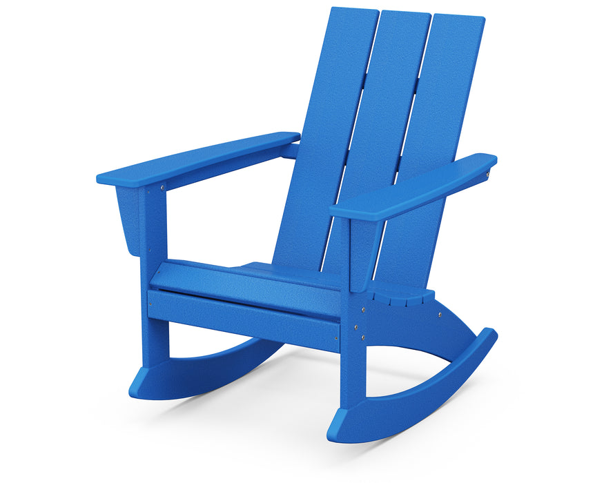 POLYWOOD Modern Adirondack Rocking Chair in Pacific Blue image