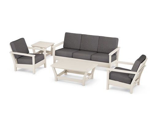 POLYWOOD Harbour 5-Piece Deep Seating Set in Sand / Ash Charcoal image