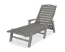 POLYWOOD Nautical Chaise with Arms in Slate Grey image