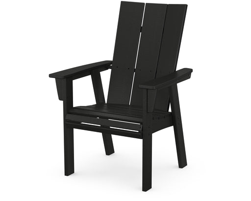 POLYWOOD Modern Curveback Adirondack Dining Chair in Black image