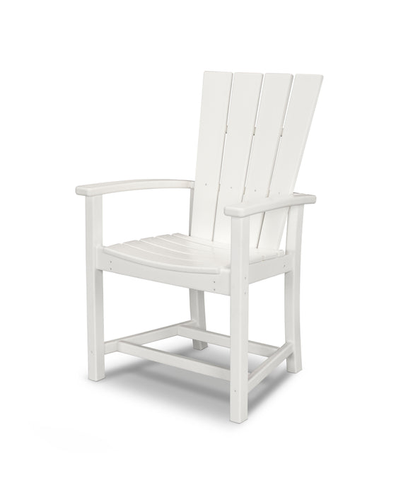 POLYWOOD Quattro Adirondack Dining Chair in White