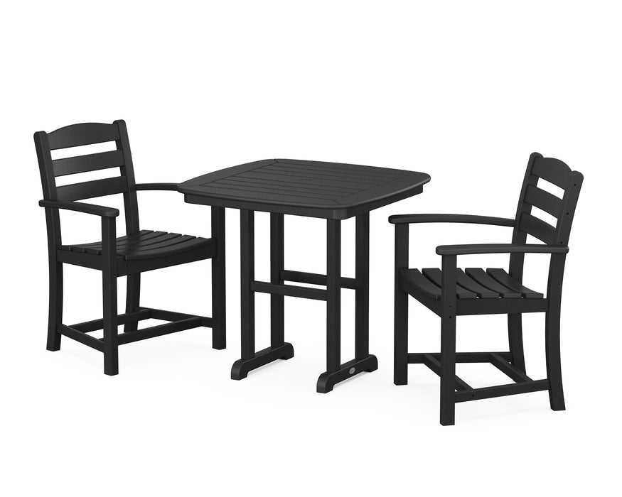 POLYWOOD La Casa Cafe 3-Piece Dining Set in Black