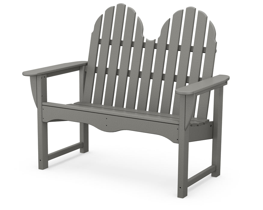 POLYWOOD Classic Adirondack 48" Bench in Slate Grey