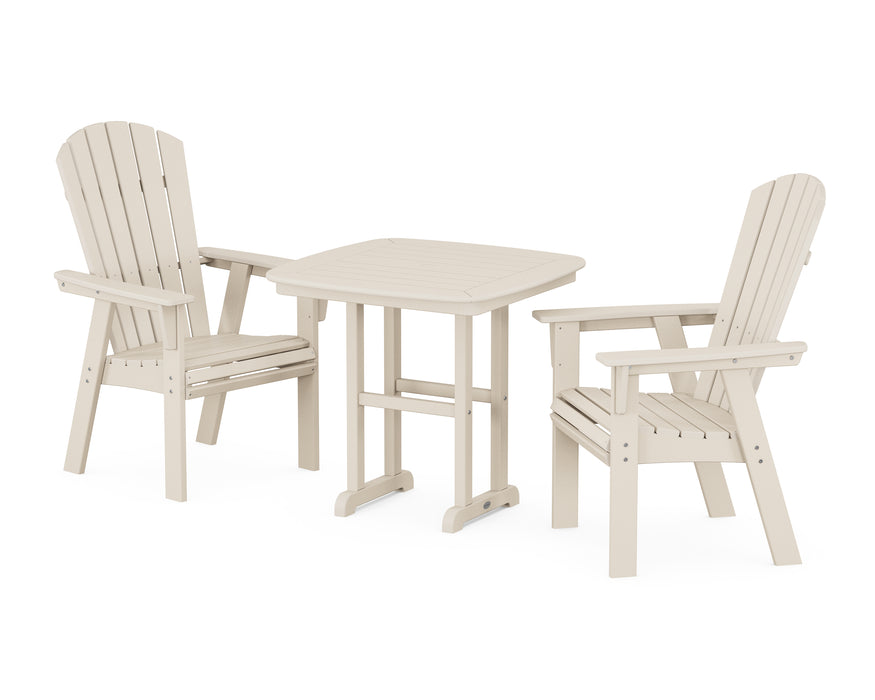 POLYWOOD Nautical Adirondack 3-Piece Dining Set in Sand