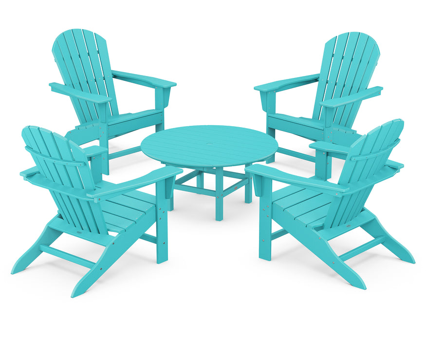 POLYWOOD South Beach 5-Piece Conversation Group in Aruba