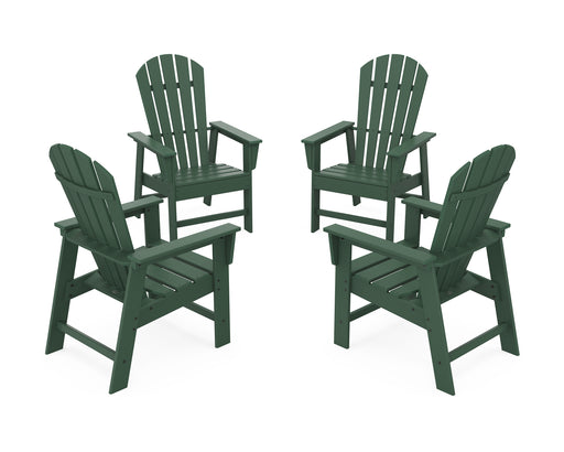 POLYWOOD 4-Piece South Beach Casual Chair Conversation Set in Green image