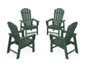 POLYWOOD 4-Piece South Beach Casual Chair Conversation Set in Green image