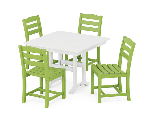 POLYWOOD La Casa Cafe Side Chair 5-Piece Farmhouse Dining Set in Lime image