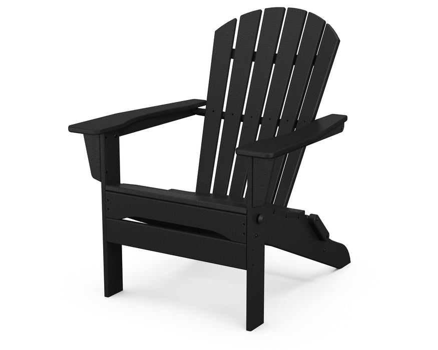 POLYWOOD South Beach Folding Adirondack Chair in Black image