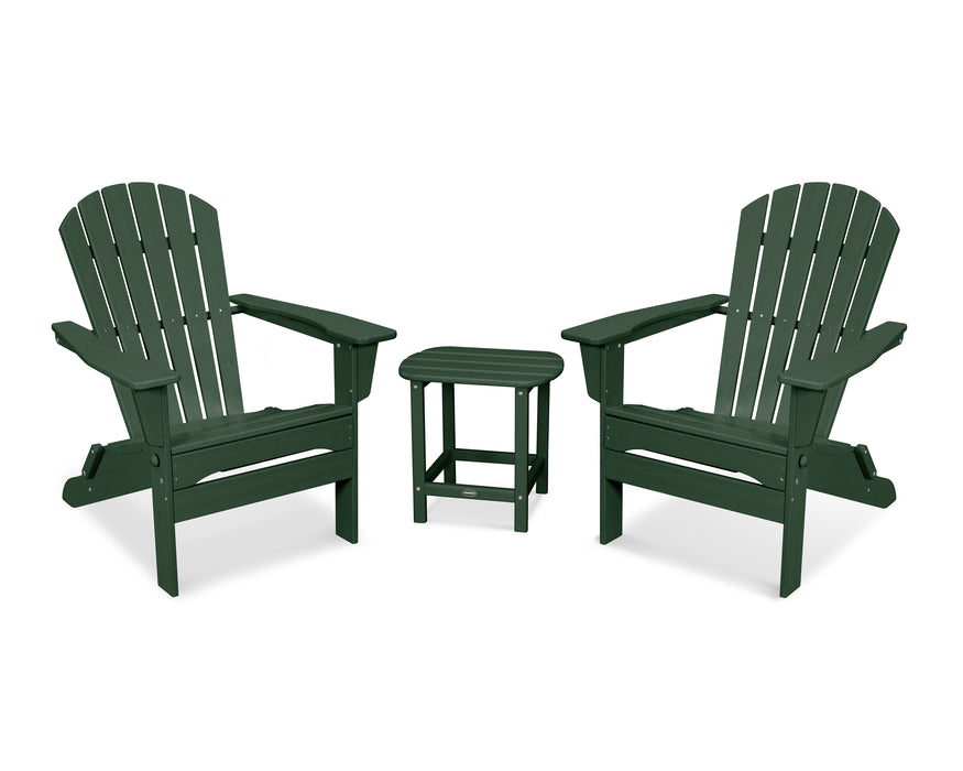 POLYWOOD South Beach 3-Piece Folding Adirondack Set in Green image