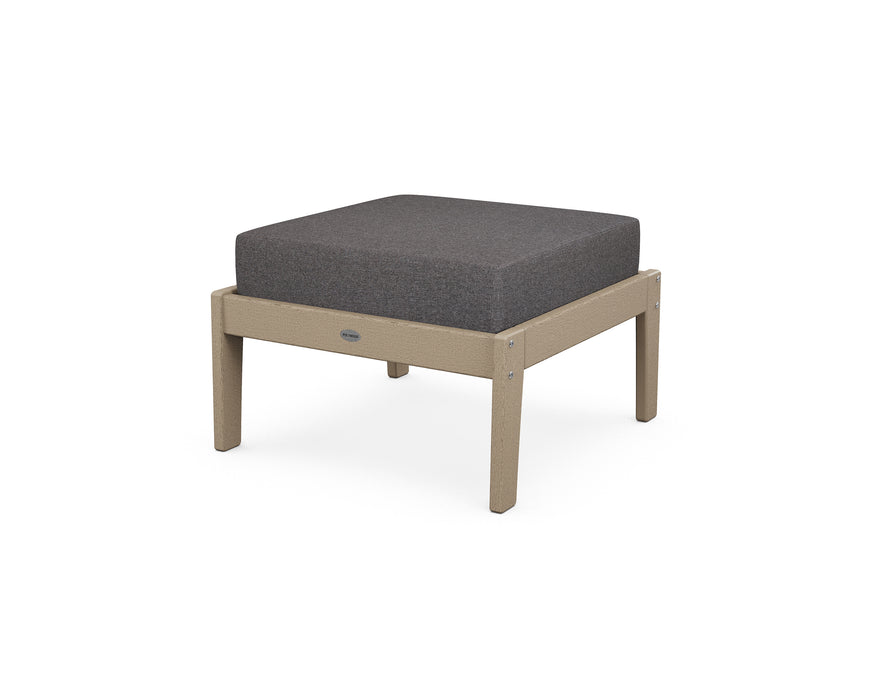 POLYWOOD Lakeside Deep Seating Ottoman in Vintage Sahara / Ash Charcoal image