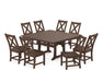 POLYWOOD Braxton Side Chair 9-Piece Farmhouse Dining Set in Mahogany image