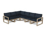 POLYWOOD EDGE 6-Piece Modular Deep Seating Set in Vintage Sahara / Marine Indigo image