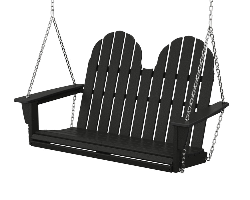 POLYWOOD Vineyard Adirondack 48" Swing in Black