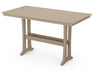 POLYWOOD Farmhouse Trestle 37" x 72" Bar Table in Vintage Sahara image