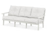POLYWOOD Lakeside Deep Seating Sofa in Vintage White / Natural Linen image