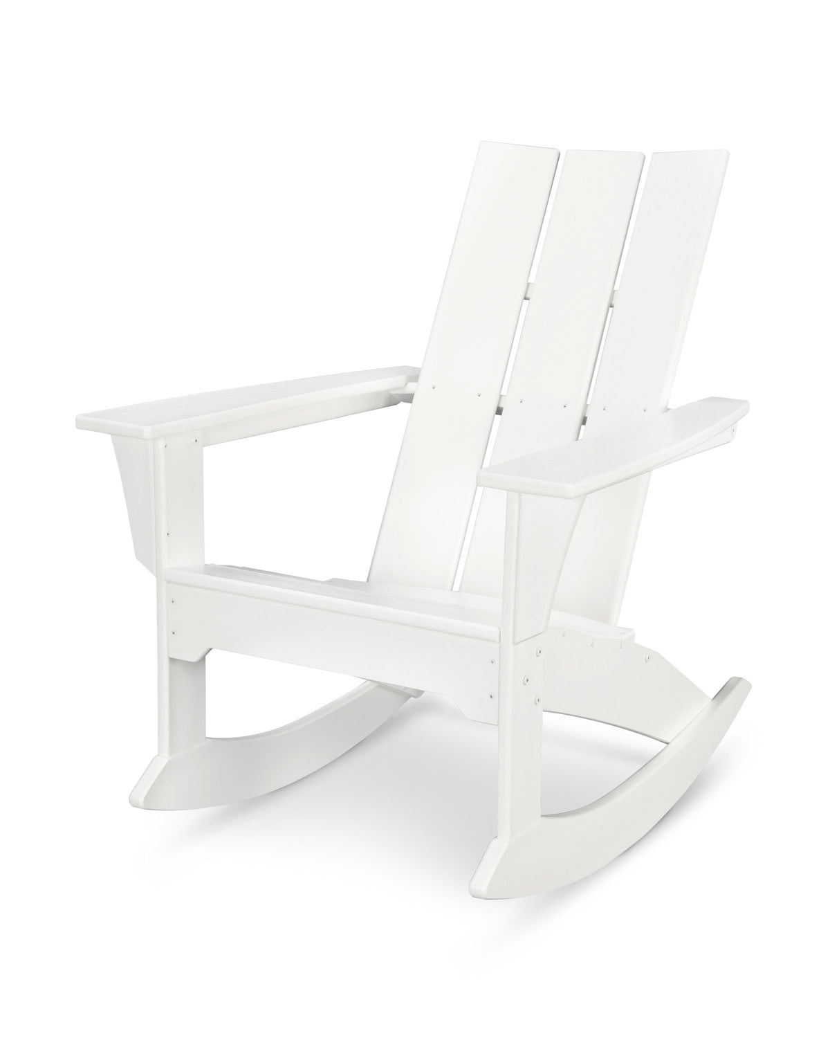 POLYWOOD Modern Adirondack Rocker in White