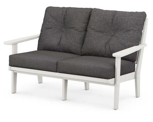 POLYWOOD Lakeside Deep Seating Loveseat in Vintage White / Ash Charcoal image