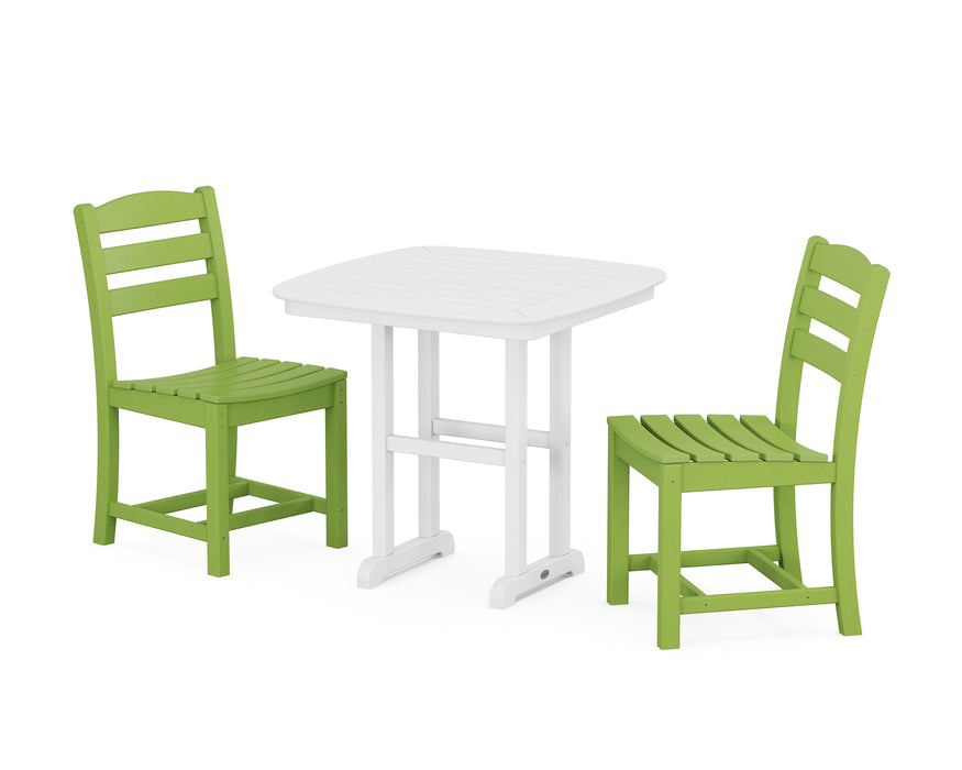 POLYWOOD La Casa Cafe Side Chair 3-Piece Dining Set in Lime image