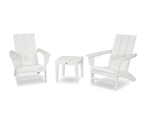 POLYWOOD Modern Adirondack 3-Piece Set in White image