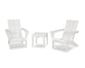 POLYWOOD Modern Adirondack 3-Piece Set in White image
