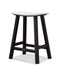 POLYWOOD Contempo 24" Saddle Counter Stool in Black / White image