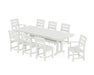 POLYWOOD Lakeside 9-Piece Farmhouse Dining Set with Trestle Legs in Vintage White image