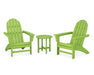 POLYWOOD Vineyard 3-Piece Adirondack Set in Lime image