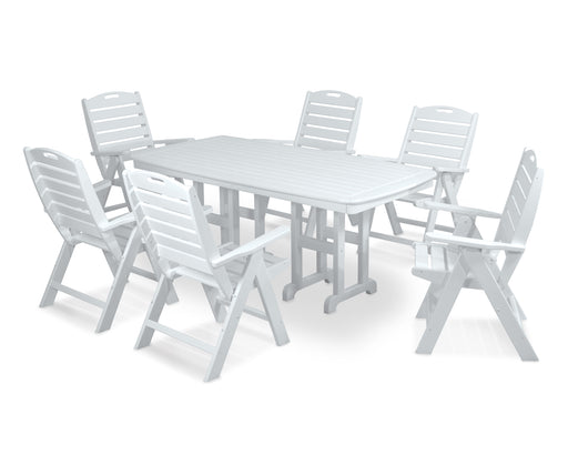 POLYWOOD Nautical 7-Piece Dining Set in White image