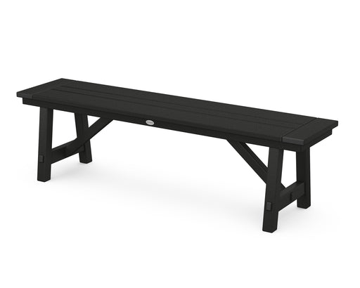 POLYWOOD Rustic Farmhouse 60" Backless Bench in Black image