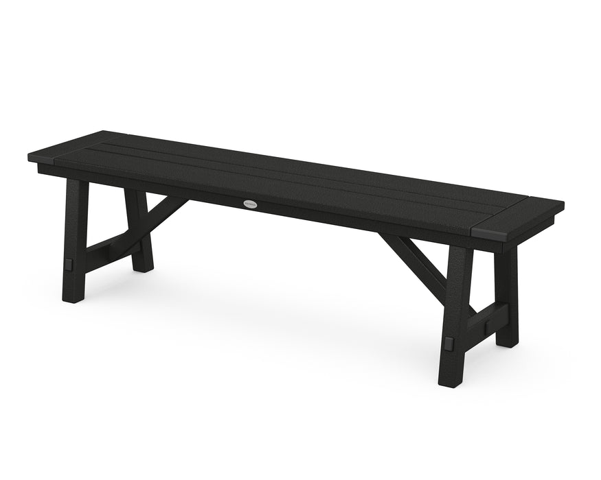POLYWOOD Rustic Farmhouse 60" Backless Bench in Black image