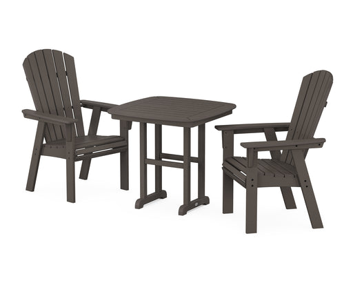 POLYWOOD Nautical Adirondack 3-Piece Dining Set in Vintage Coffee image