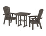 POLYWOOD Nautical Adirondack 3-Piece Dining Set in Vintage Coffee image