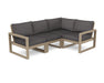 POLYWOOD EDGE 4-Piece Modular Deep Seating Set in Vintage Sahara / Ash Charcoal image