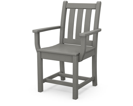 POLYWOOD Traditional Garden Dining Arm Chair in Slate Grey image