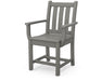 POLYWOOD Traditional Garden Dining Arm Chair in Slate Grey image