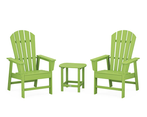 POLYWOOD South Beach Casual Chair 3-Piece Set with 18" South Beach Side Table in Lime image