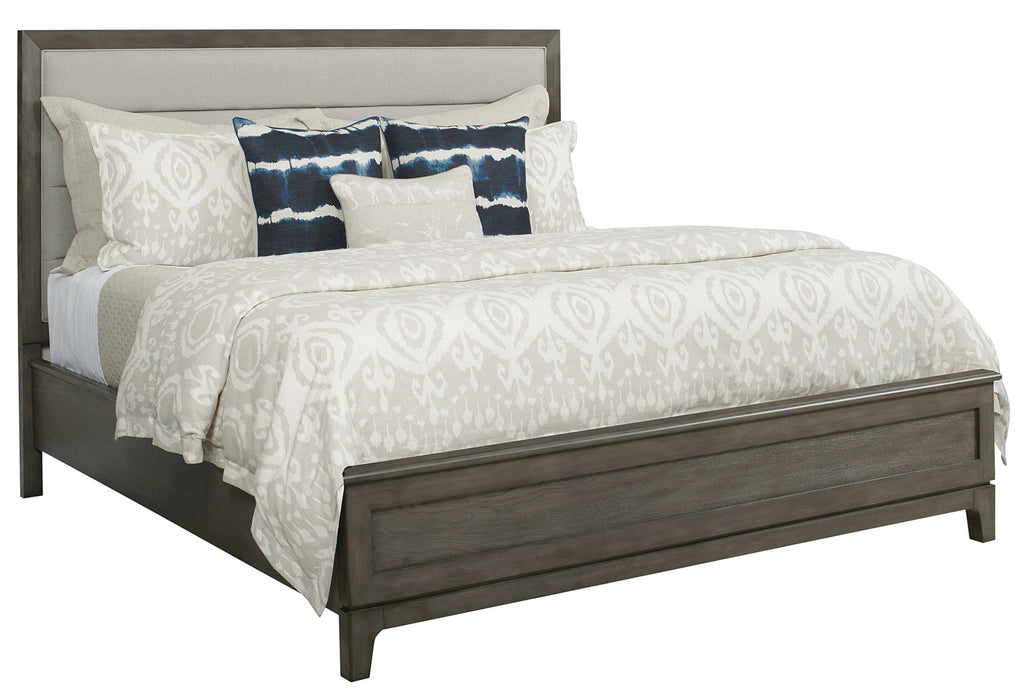 Kincaid Furniture Cascade Ross Queen Upholstered Panel Bed in Sable