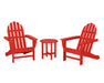 POLYWOOD Classic Adirondack 3-Piece Set in Sunset Red image