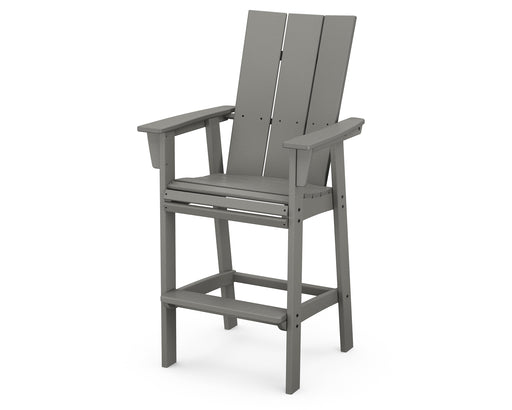 POLYWOOD Modern Curveback Adirondack Bar Chair in Slate Grey image