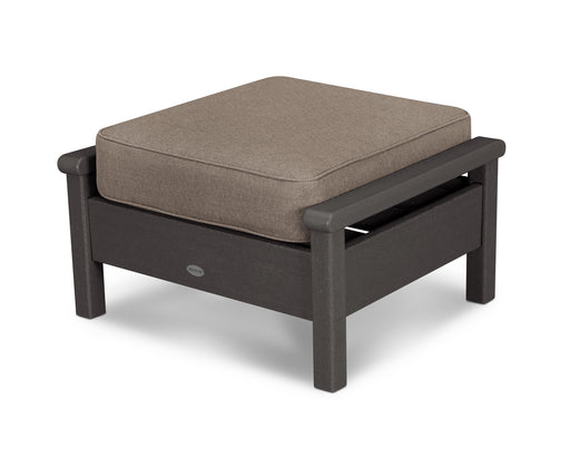 POLYWOOD Harbour Deep Seating Ottoman in Vintage Coffee / Sancy Shale image