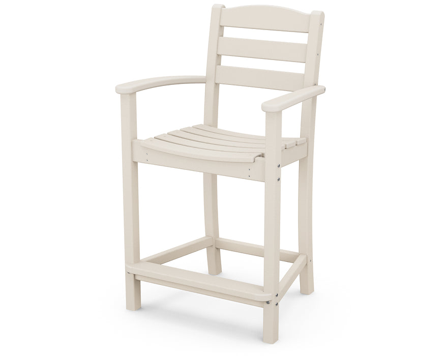 POLYWOOD La Casa Cafe Counter Arm Chair in Sand