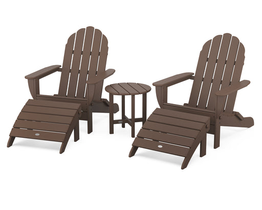 POLYWOOD Classic Oversized Adirondack 5-Piece Casual Set in Mahogany image