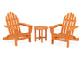 POLYWOOD Classic Folding Adirondack 3-Piece Set in Tangerine image